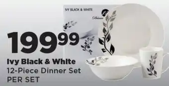 OK Foods Ivy Black & White Dinner Set offer