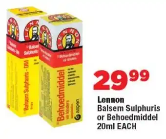 OK Foods Lennon Balsem Sulphuris or Behoedmiddel offer