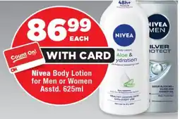 OK Foods Nivea Body Lotion for Men or Women Asstd. offer