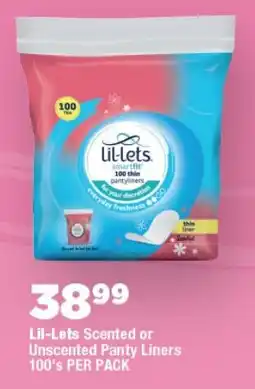 OK Foods Lil-Lets Scented or Unscented Panty Liners offer