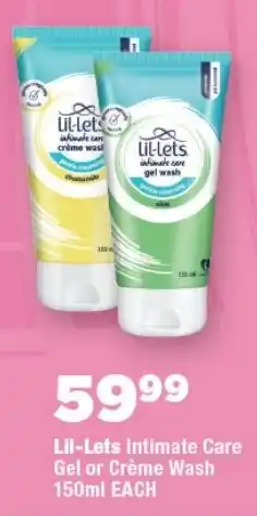 OK Foods Lil-Lets Intimate Care Gel or Crème Wash offer
