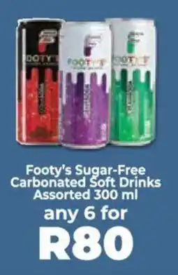 Food Lover's Market Footy's Sugar-Free Carbonated Soft Drinks Assorted offer