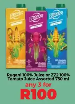 Food Lover's Market Rugani 100% Juice or ZZ2 100% Tomato Juice Assorted offer