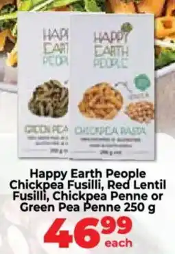 Food Lover's Market Happy Earth People Chickpea Fusilli, Red Lentil Fusilli, Chickpea Penne or Green Pea Penne offer