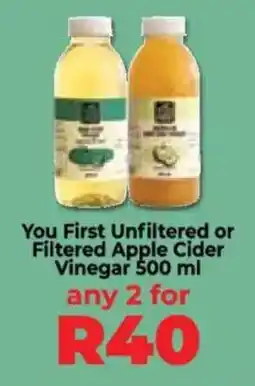 Food Lover's Market You First Unfiltered or Filtered Apple Cider Vinegar offer
