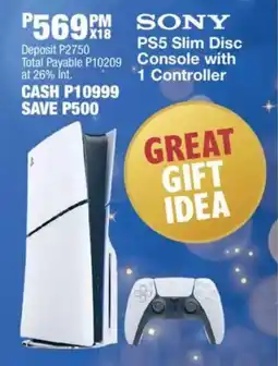 OK Furniture SONY PS5 Slim Disc Console with 1 Controller offer