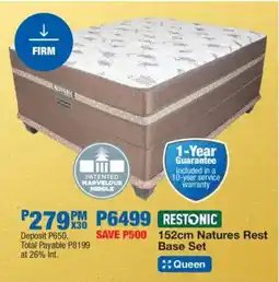 OK Furniture Restoric 152cm Natures Rest Base Set offer