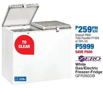 OK Furniture ZERO Gas/ Electric Freezer-Fridge offer