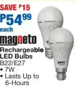 OK Furniture Magneto Rechargeable LED Bulbs offer