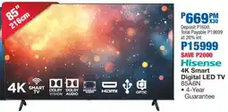 OK Furniture Hisense 4K Smart Digital LED TV offer