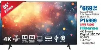 OK Furniture Hisense 4K Smart Digital LED TV offer