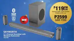 OK Furniture SKYWORTH 5.1-Channel Soundbar with Wireless Subwoofer offer