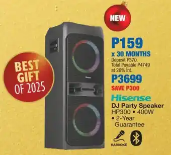 OK Furniture Hisense DJ Party Speaker offer
