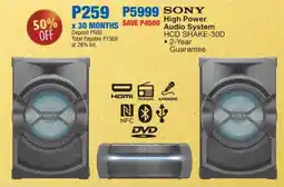 OK Furniture SONY High Power Audio System offer