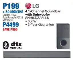 OK Furniture LG 4.1-Channel Soundbar with Subwoofer offer
