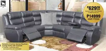 OK Furniture Camelot 2-Action Corner Recliner Lounge Suite with Console offer