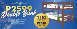 OK Furniture Homestead Walnut-Finish Double Bunk offer