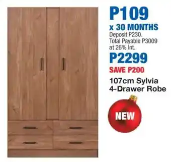 OK Furniture Sylvia 4-Drawer Robe offer