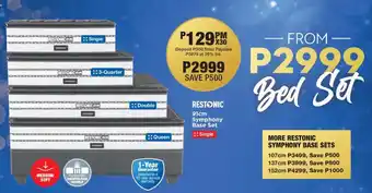 OK Furniture Restonic 91cm Symphony Base Set offer