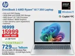 Incredible Connection HP OmniBook 3 AMD Ryzen AI 7 350 Laptop offer