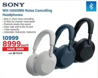 Incredible Connection SONY WH-1000XM6 Noise Cancelling Headphones offer
