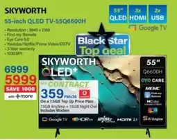 Incredible Connection SKYWORTH 55-inch QLED TV-55Q6600H offer