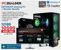 Incredible Connection PC BUILDER DEFENDER Gaming PC + Monitor Bundle offer