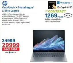 Incredible Connection HP Omnibook X Snapdragon X Elite Laptop offer