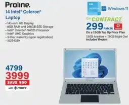Incredible Connection Proline 14 Intel Celeron Laptop offer