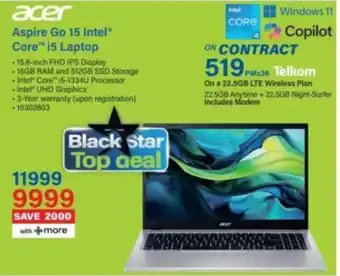 Incredible Connection Acer Aspire Go 15 Intel Core i5 Laptop offer