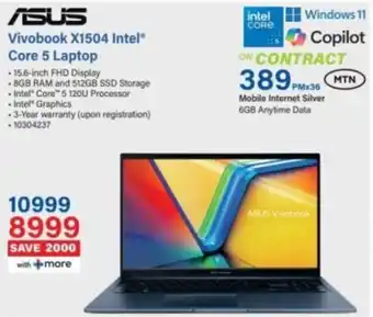 Incredible Connection ASUS Vivobook X1504 Intel Core 5 Laptop offer