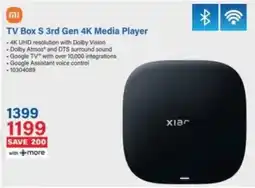 Incredible Connection Xiaomi TV Box S 3rd Gen 4K Media Player offer