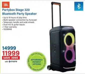 JBL Partybox Stage 320 Bluetooth Party Speaker