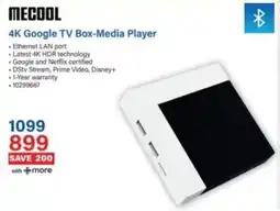 Incredible Connection Mecool 4K Google TV Box-Media Player offer