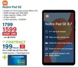 Incredible Connection Redmi Pad SE offer
