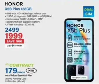 Incredible Connection HONOR X5B Plus 128GB offer