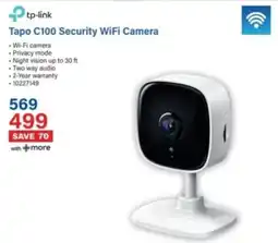Incredible Connection Tp-link Tapo C100 Security WiFi Camera offer