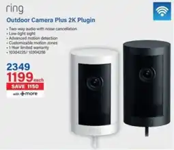Incredible Connection Ring Outdoor Camera Plus 2K Plugin offer