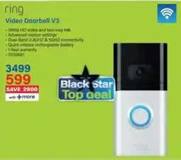 Incredible Connection Ring Video Doorbell V3 offer
