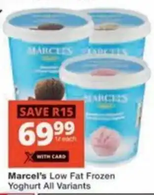Checkers Hyper Marcel's Low Fat Frozen Yoghurt All Variants offer