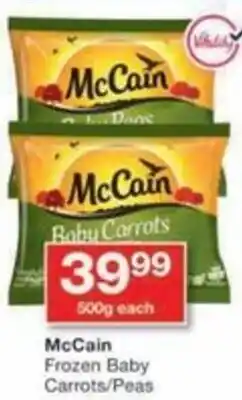 Checkers Hyper McCain Frozen Baby Carrots/ Peas offer