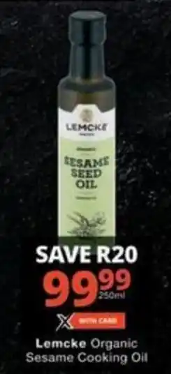 Checkers Hyper Lemcke Organic Sesame Cooking Oil offer