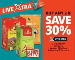 Checkers Hyper Laager Rooibos Teabags All Variants offer