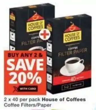 Checkers Hyper House of Coffees Coffee Filters/ Paper offer