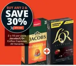 Checkers Hyper Jacobs/ L'Or Coffee Capsules All Variants offer