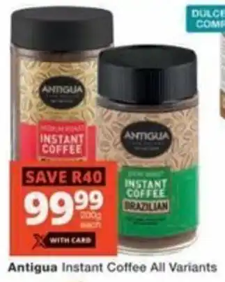 Checkers Hyper Antigua Instant Coffee All Variants offer