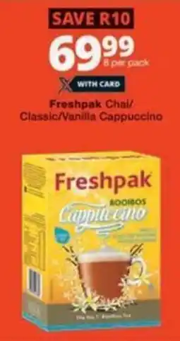 Checkers Hyper Freshpak Chai/ Classic/ Vanilla Cappuccino offer