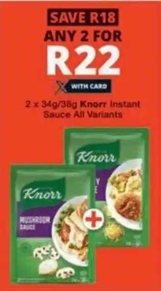 Checkers Hyper Knorr Instant Sauce All Variants offer