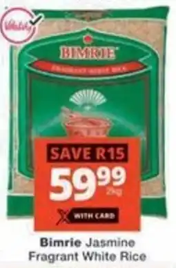 Checkers Hyper Bimrie Jasmine Fragrant White Rice offer