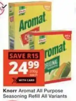 Checkers Hyper Knorr Aromat All Purpose Seasoning Refill All Variants offer